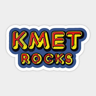 KMET Rocks, LA / 80s Progressive Rock Radio Station Sticker